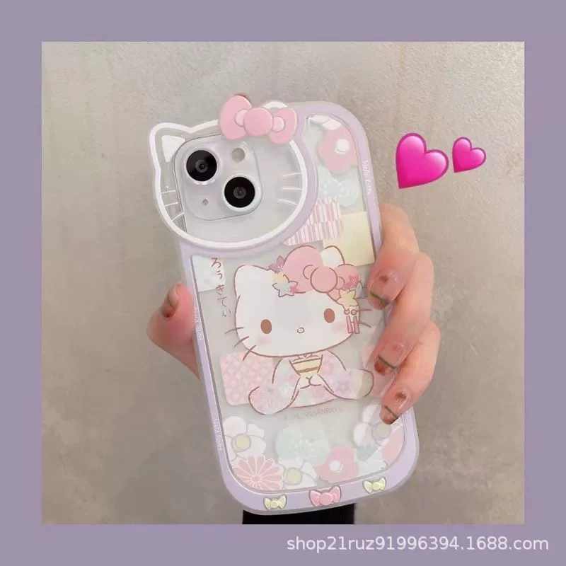 Чехол для телефона (Hello Kitty) для Apple iPhone 11/12/13/14/15/16/17 серии, защита при падении, милый дизайн