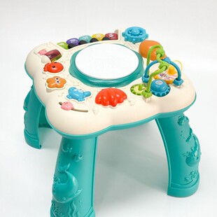 Educational Enlightenment Learning Table Multi-Functional Dynamic Electronic Drum Music Piano Desktop Game Children's Baby Early Education