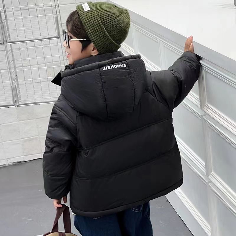 Invierno niñas de pluma de algodón 2024 acelerar la ropa de algodón para niños chaqueta de algodón para niños chaqueta con capuzas