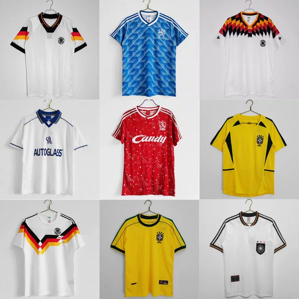 Wholesale Vintage Jersey Brazil Germany Holland England Football Jersey Chelsea Barcelona team soccer