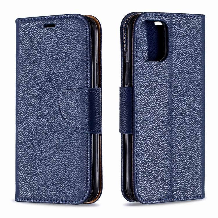 Suitable for iPhone 15 Pro Litchi Pattern Solid Color Leather Apple 13 Flip Phone 7P Anti Drop Case_voghion.com