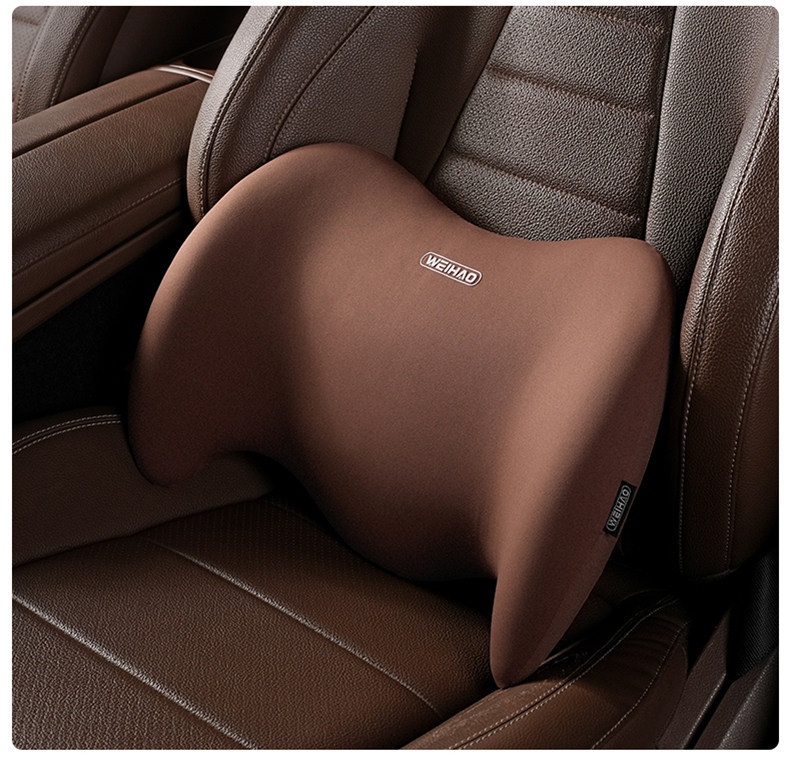 Weihao Car Lumbar Support Summer Ice Silk Waist Cushion for Long-Distance Driving, Four-Season Breathable Memory Foam for Home Office Use