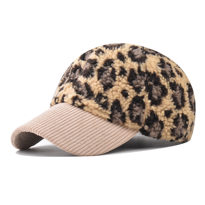 Cruzar la frontera nueva Polka Dot PANA leopardo gorra de béisbol al aire libre caliente de pana alcanzó la gorra al por mayor image 7