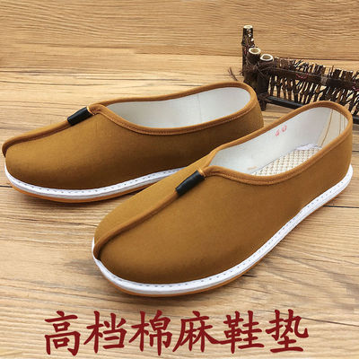 Chinese style Middle and old age Cloth shoes Sengxie Lay shoes Buddhist monk shoes Rohan shoes Single shoes men and women summer Autumn and winter