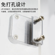 商场玻璃展示柜单门407双门409玻璃锁橱窗柜免打孔柜门锁柜台锁