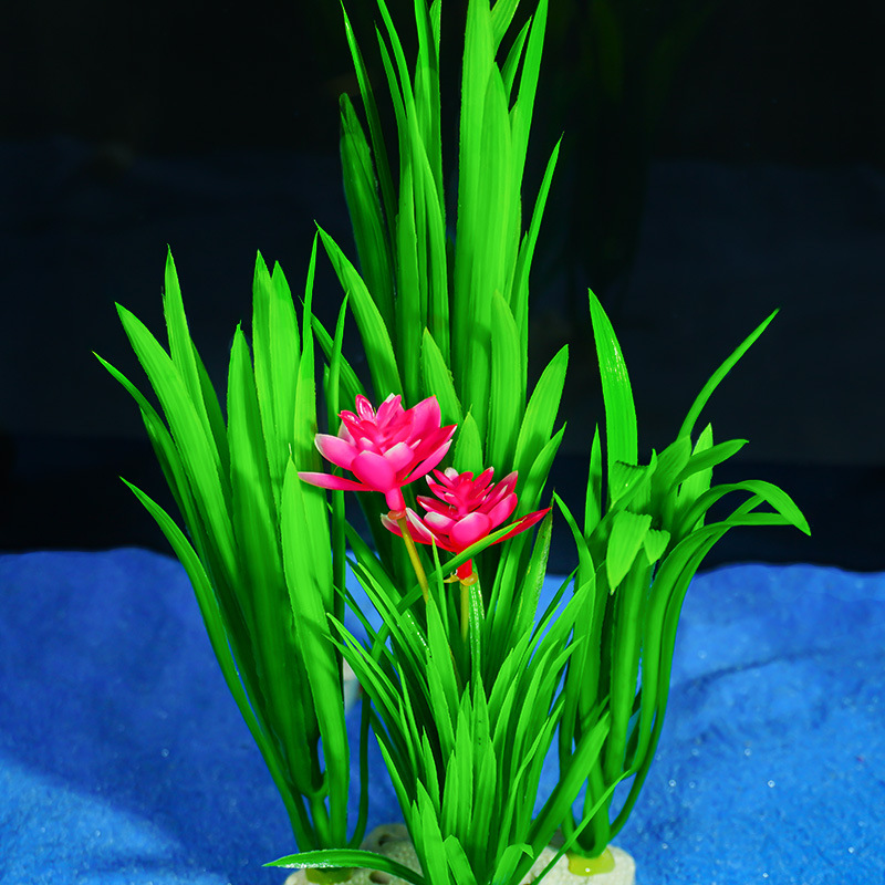 Planta de acuario de venta caliente de orquídea de hierro Venta directa de fábrica Pecera paisajismo flor falsa suministros de decoración Simulación de plantas acuáticas Lote