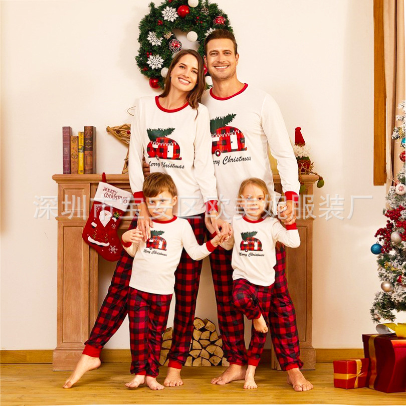 2021 Christmas parent-child fall clothin...