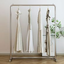 服装店展示架不锈钢挂衣架衣架落地式网红落地女装中岛专用货架