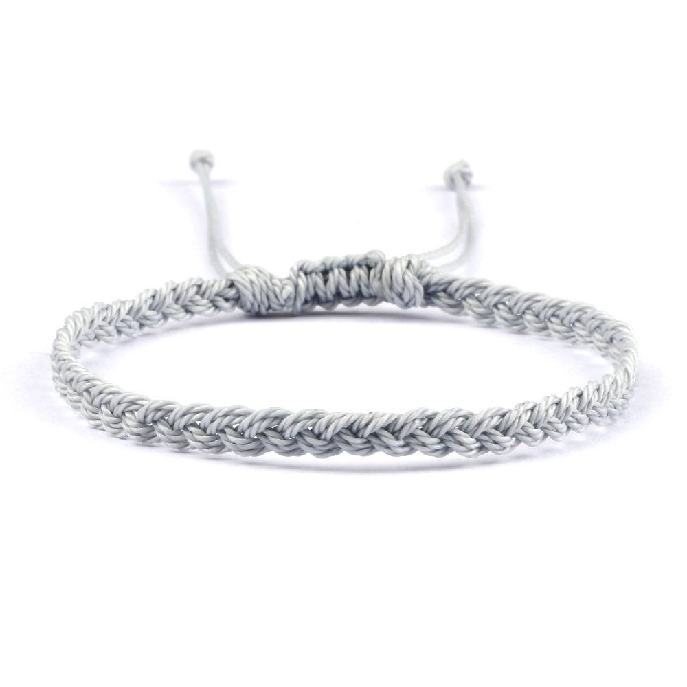 Großhandel Schmuck Lässig Einfacher Stil Einfarbig Seil Stricken Armbänder display picture 3