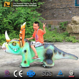 户外公园小区三角龙跑跑车 儿童成人玩具恐龙动物卡通造型木马