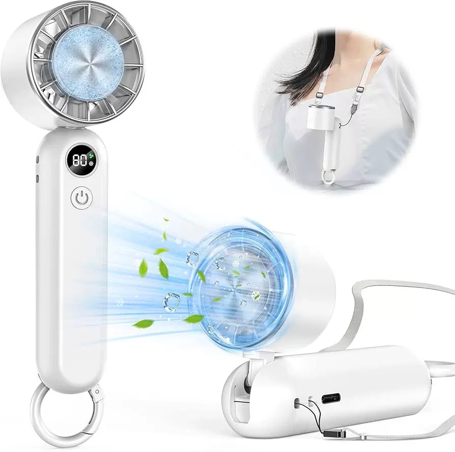 2025新款夏季手持风扇制冷冰敷风扇迷你高速家用桌面小风扇F10