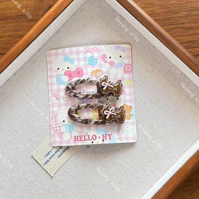 新款时尚卡通豹纹猫咪小狗发夹bb夹甜美少女心刘海侧边夹百搭发饰|undefined