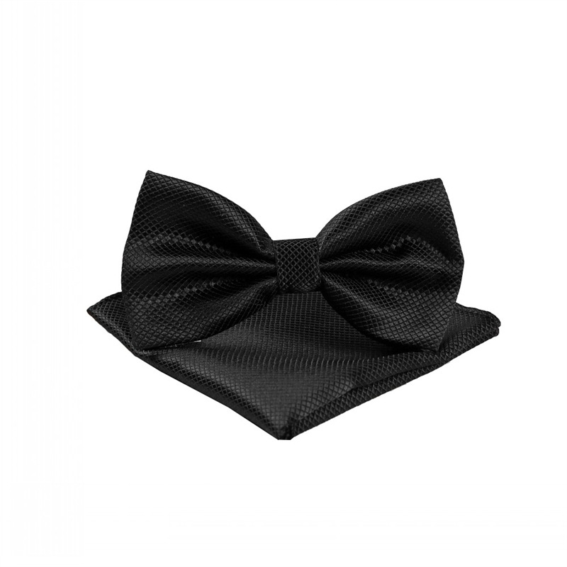 Nuevo color sólido moda simple vestido arco e-commerce fiesta boda color sólido cuadros finos pajarita pañuelo traje