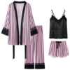 Secret four-piece set-pink black