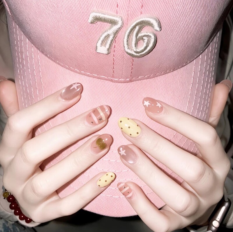 Star Apple Fresh Brightening Cat Eye Handmade Wearable Nails, Purely Handmade 2026 New Model, High-End Girlish Style Manicure Star Apple Fresh Brightening Cat Eye Handmade Wearable Nails, Purely Handmade 2026 New Model, High-End Girlish Style Manicure