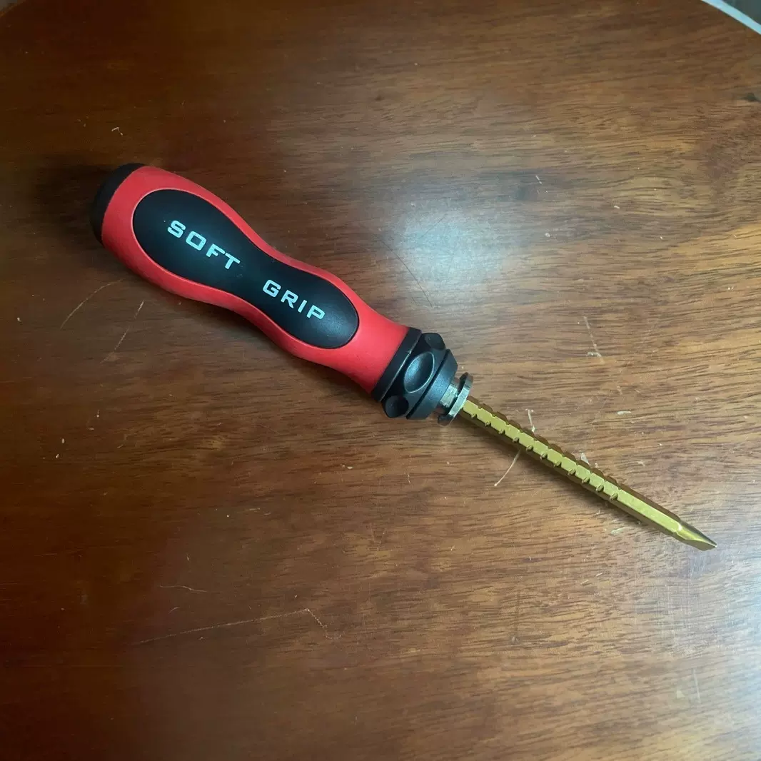 高品质镀金处理180mm长可伸缩花生柄多用螺丝刀十字一字