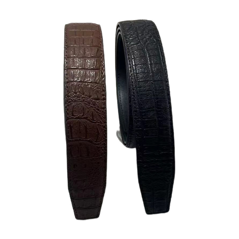 Automatic Belt for Shirts, Suits, Leather Pants, Crocodile Pattern Waist Belt, Versatile Belt Without Buckle for Dress Pants Automatic Belt for Shirts, Suits, Leather Pants, Crocodile Pattern Waist Belt, Versatile Belt Without Buckle for Dress Pants