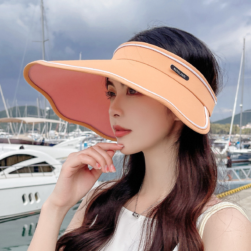 Fashion New Empty Top Lotus Leaf Sun Travel Beach Hat display picture 1