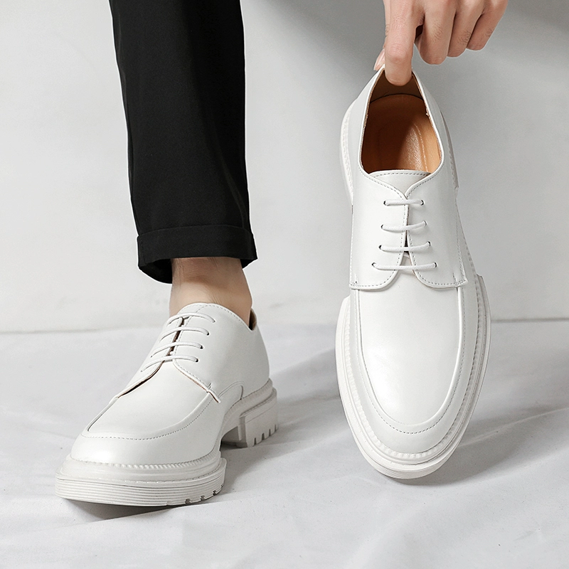 Белые туфли для leather shoes English style для фотосессий, костюм высокого уровня