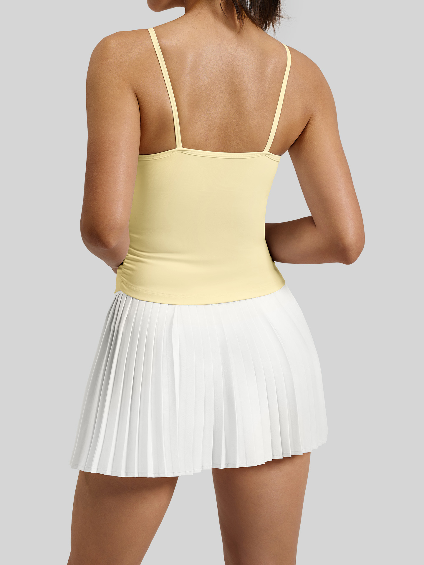 Juyi Tang nuevo juego deportivo casual mujer taza fija a prueba de choque en forma de U cinturón de dos piezas para mujeres