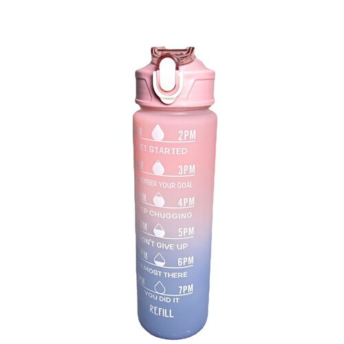 Cross-border gradient water cup large capacity plastic cup home use with scale line men and women high beauty kettle can be printed 