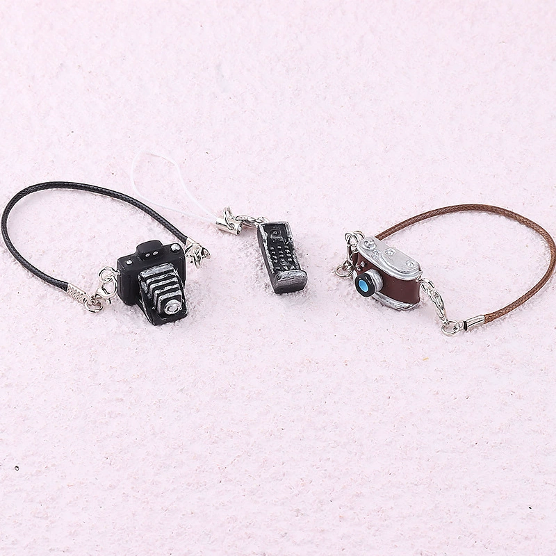 Doll house, retro mini model, camera, bag, accessory, pendant
