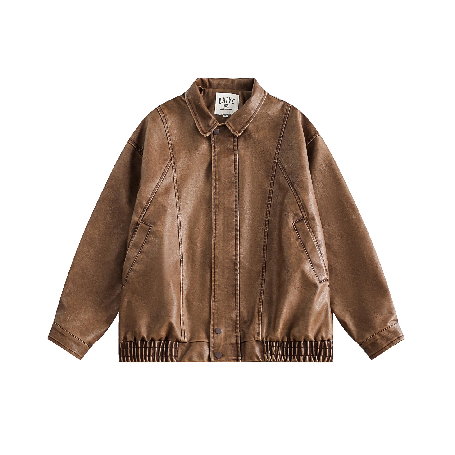 Wuhang23 Autumn Clothing Japanese Retro Street Fashion Brand Lapel PULeather Jacket JK026