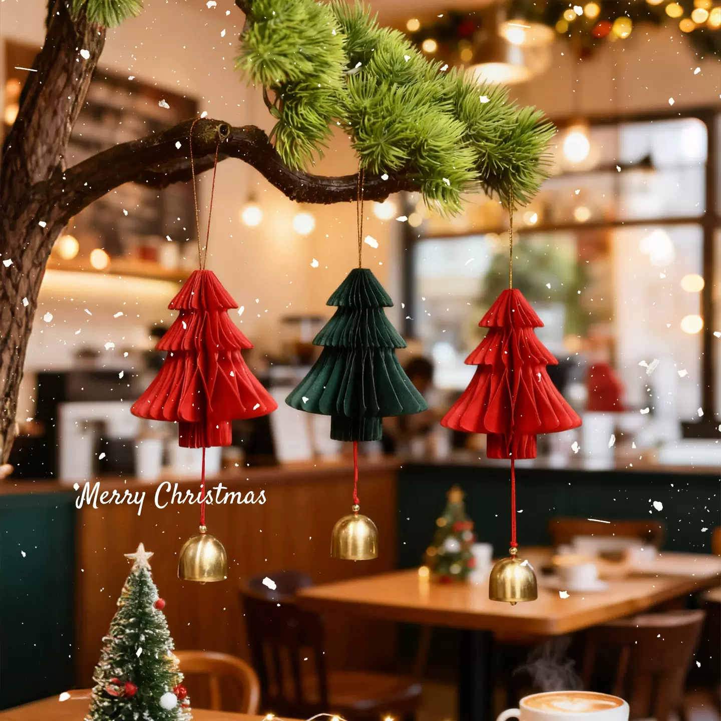 圣诞节挂件装饰品圣诞树铃铛挂饰元旦门挂场景装饰品氛围布置商场