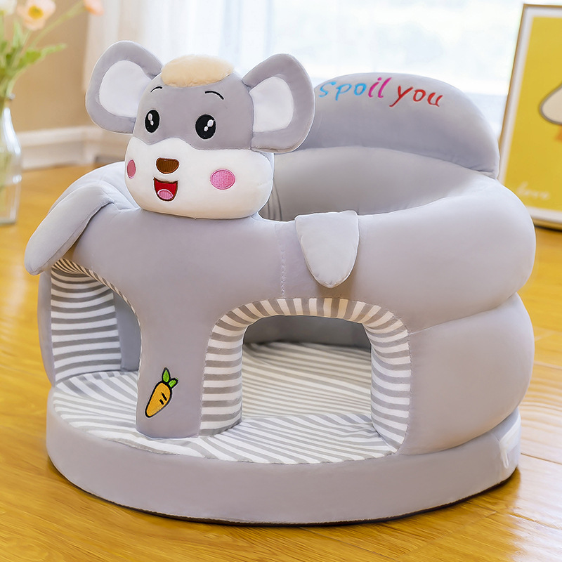 Asiento de bebé anti-caída juguetes de peluche anti-rollback dibujos animados bebé aprendiendo a sentarse en un pequeño sofá al por mayor artefactos mágicos para niños