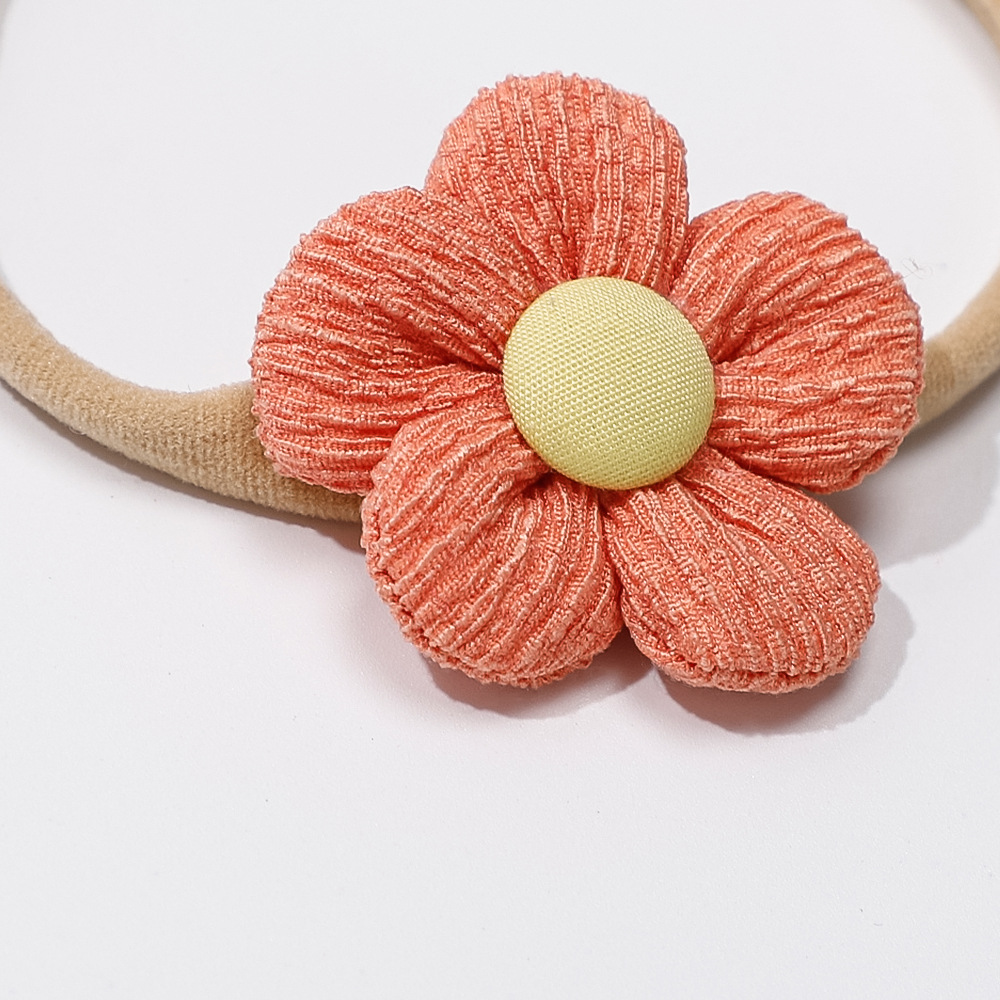 Accessori per capelli per bambini estivi europei e americani transfrontalieri, fascia elastica per capelli per bambini, fascia per capelli con fiori carini intrecciata a mano_voghion.com