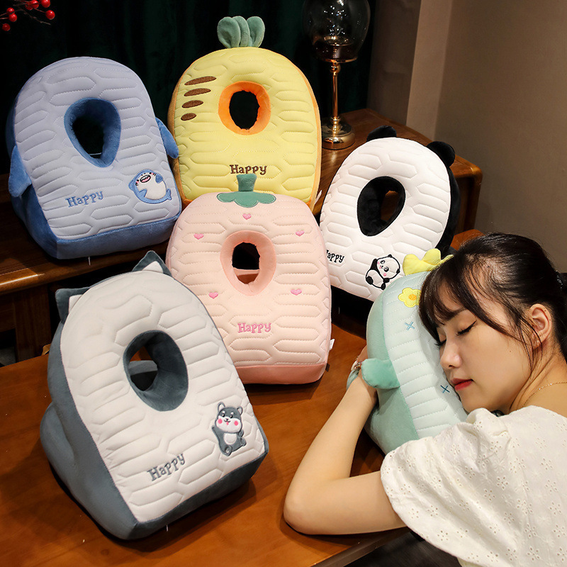 乳胶冰丝午睡枕办公室睡觉午休睡枕小学生桌上趴趴枕女生抱枕神器