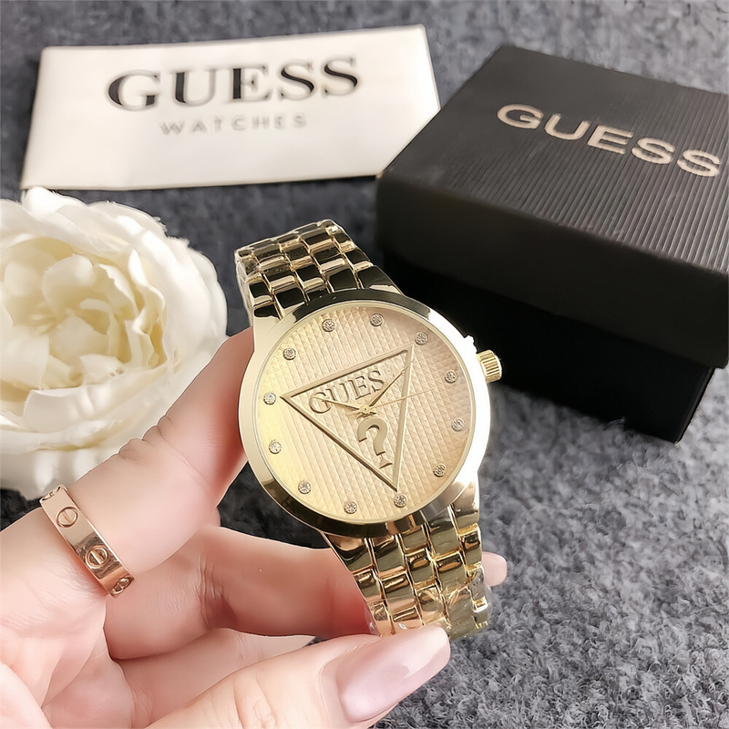 Diamond Watch for Women Ins Style Niche Design Personalized Question Mark Pattern Watch Popular Live Broadcast Fashion Waterproof Watch