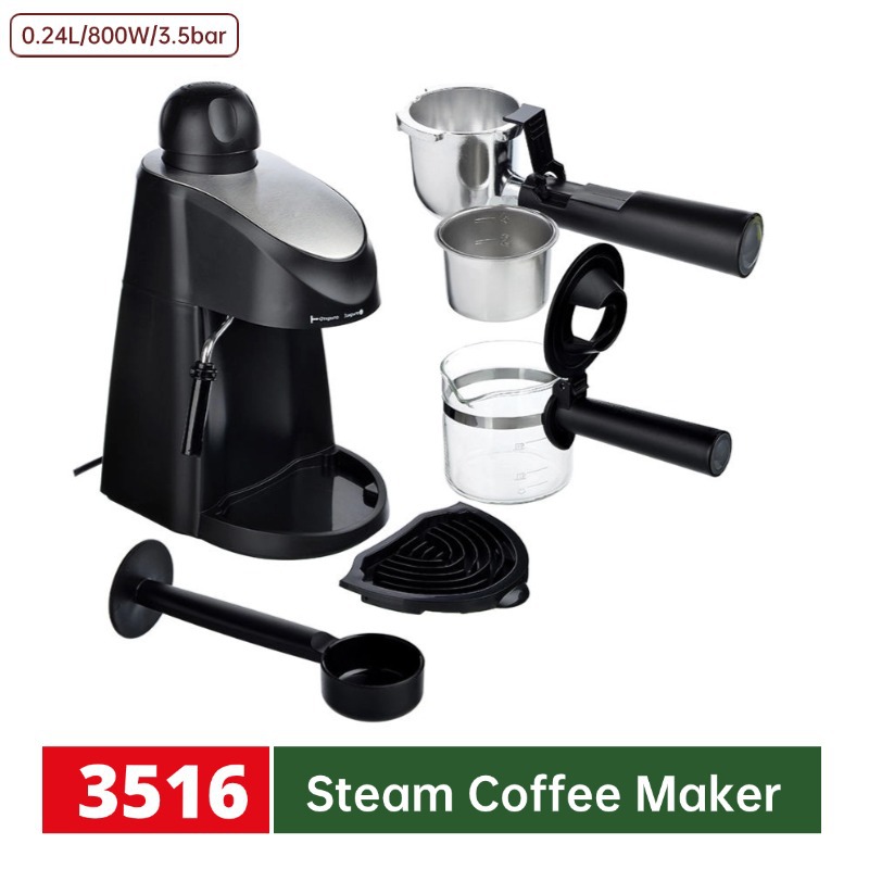 3.5bar máquina de café de vapor semiautomática italiana burbuja de leche multifuncional máquina de café de oficina doméstica