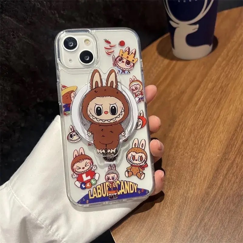 漫画ケーキ labubu 磁気スタンド付き Apple 16promax 携帯電話ケース 1514 ソフト 13 女性 1211|undefined