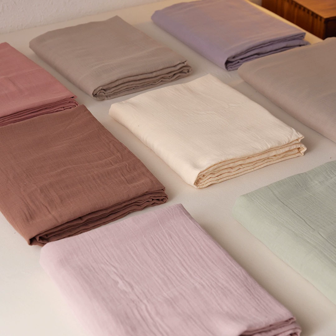 Простое однотонное хлопковое Двухслойное покрывало из морщинистой пряжи в японском стиле, односпальное покрывало, простыня для сна без одежды, пододеяльник, наволочка