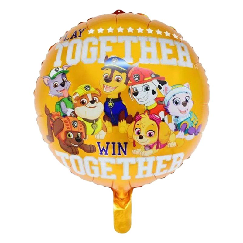 18inch круглых воздушных шаров из алюминиевой фольги с изображением собаки из Paw Patrol для свадебного банкета, празднования дня рождения ребенка, декоративные воздушные шары
