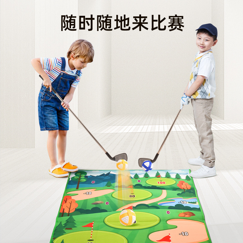 Juego de estera de golf para niños juguetes interacción padre-hijo portátil niños juguetes competitivos al aire libre de interior