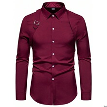 R 89255 Men's Sleeve Shirt with Suspenders �������� �羳����