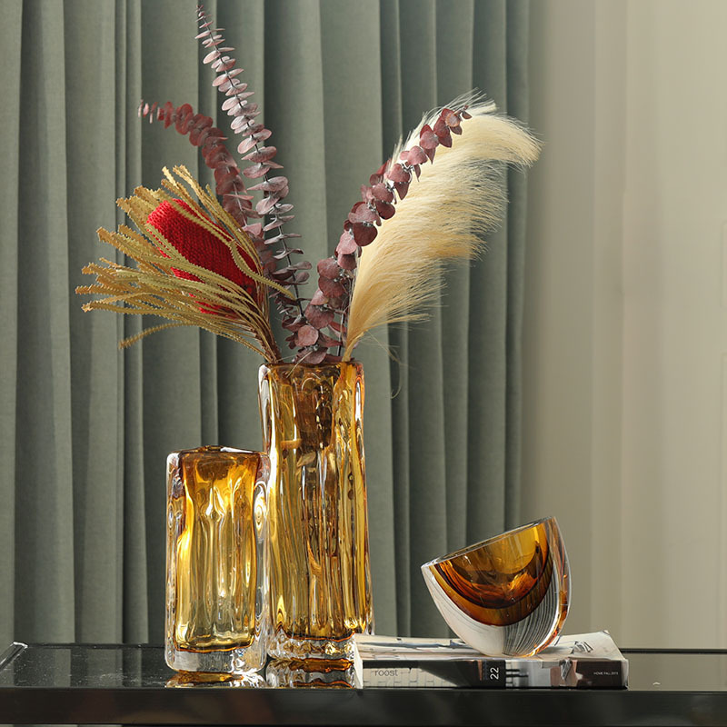 Modern glass decorative flowers for living room