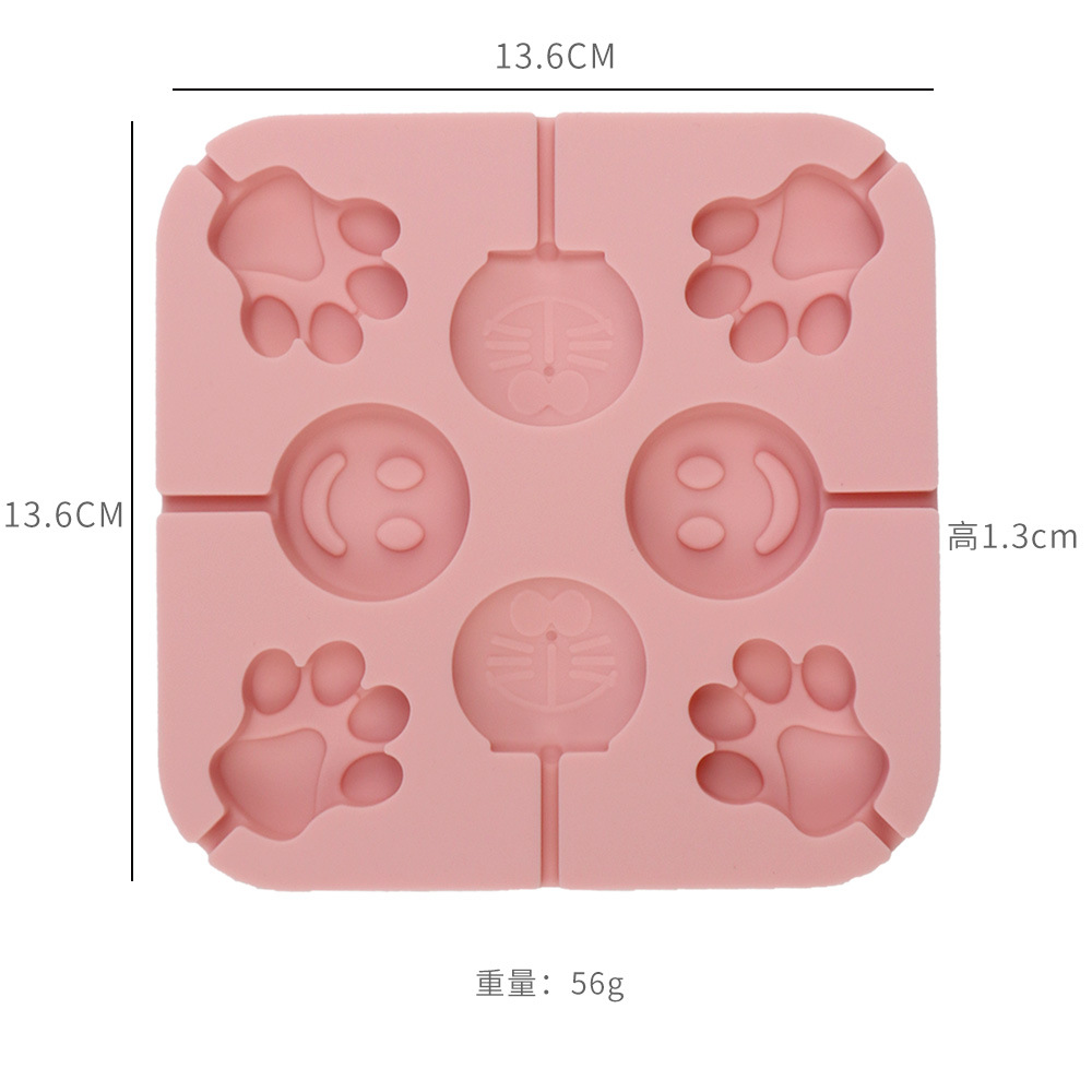 Lollipop molde silicona Navidad niños azúcar molde Lollipop hornear DIY Herramienta 8 12 incluso rejilla molde antiadherente