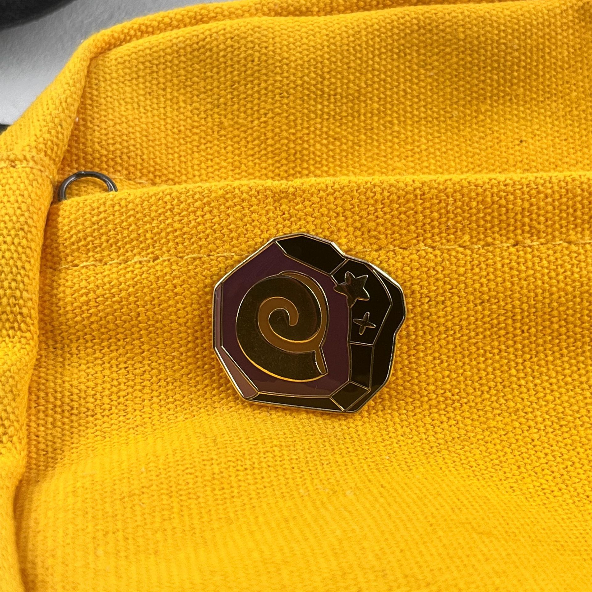 Genshin Impact Thunder Element God's Eye Metal Badge Inazuma Spiral Logo Enamel Brooch Game Peripheral Accessories