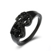 Skull with butterfly, one size trend ring, European style, punk style