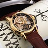 Bay fashion Hollow automatic Mechanical watch waterproof business affairs Watch strap man golden watch wholesale