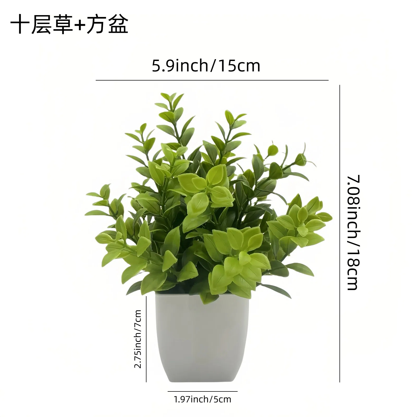 Venta al por mayor transfronteriza de Amazon: Juego de 10 mini plantas artificiales en maceta para decoración del hogar, eucalipto, lavanda, bonsái image 4