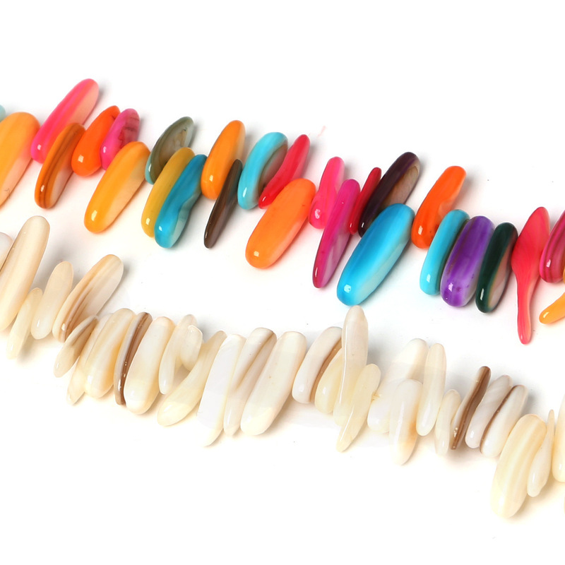 Natural stone long horizontal hole shaped beaded handmade diy bracelet jewelry accessories semi-finished beads factory direct sales