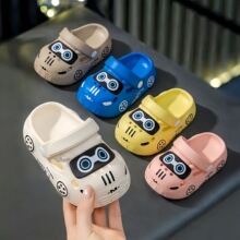 儿童拖鞋夏季卡通男童女防滑软底室内外小汽车宝宝包头洞洞凉拖鞋