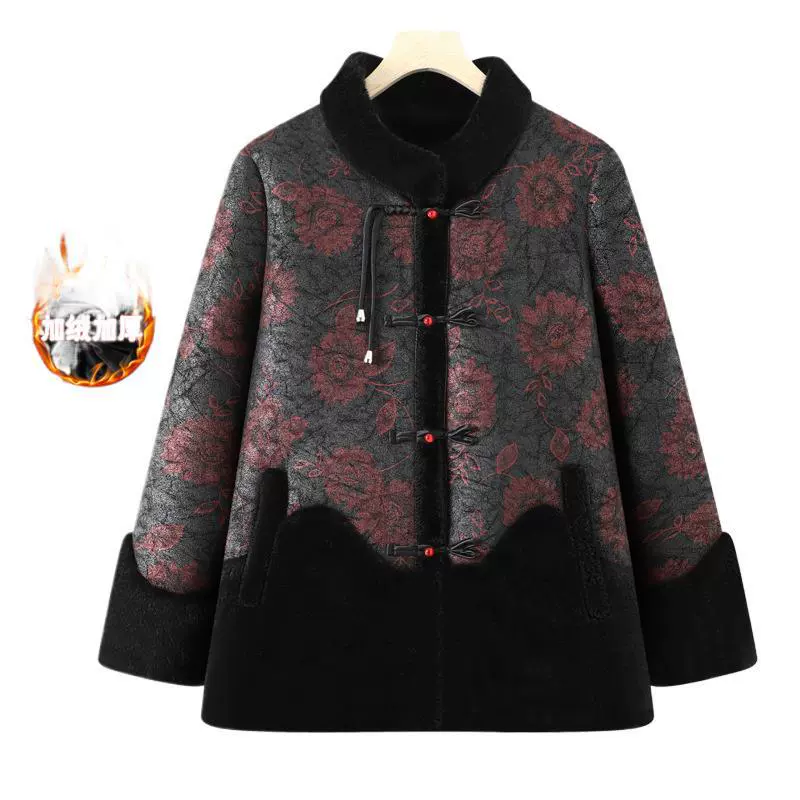 中老年加厚冬装新中式妈妈女棉衣唐装奶奶老太太外套加绒保暖棉服