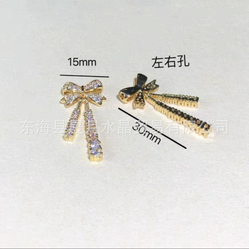 14K ゴールドフィルド カラー プロテクション クリスタル DIY アクセサリー ジルコン リボン ピアス ペンダント ブレスレット ネックレス ビーズ ハンドメイド アクセサリー|undefined