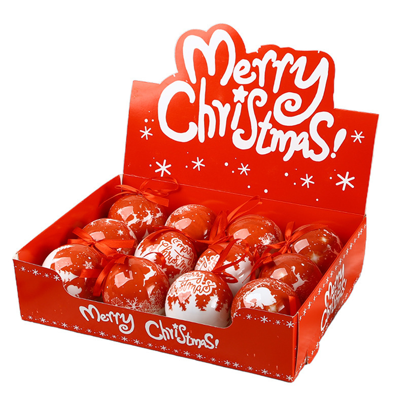 クリスマスツリーペンダントクリスマスデコレーションボールレトロスタイルスノーフレーク紙ステッカーフォームボールメモリーボールクリスマスツリーハンギングボールラウンドボール|undefined
