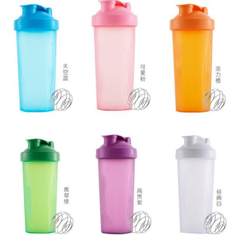 Шейкер для протеинового порошка, большой емкости, спортивная бутылка для воды, для смешивания молочных коктейлей, пластиковая, 600 мл, хит продаж для трансграничной торговли